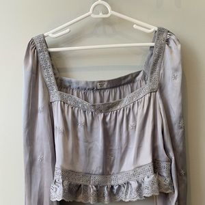 Aritzia silk square neck top